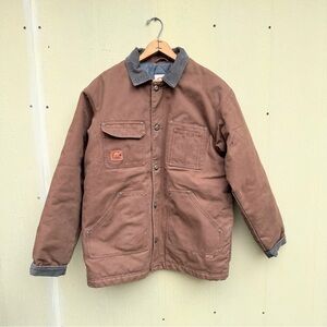 Sorel Coat Barn Chore Jacket Brown Canvas/Corduroy Collar Quilted Lining Mens M